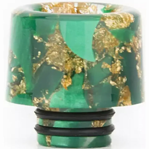 510 Resin Drip Tip Gold Flake Green