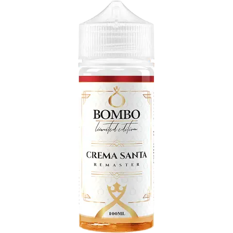 bombo remaster crema santa 100ml bottle on a clear background