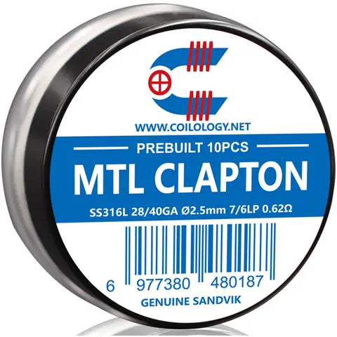 Coilology Sandvik MTL Clapton Coils 10 Prebuilt Pack Coilology Sandvik MTL Clapton Coils 10 Prebuilt Pack
