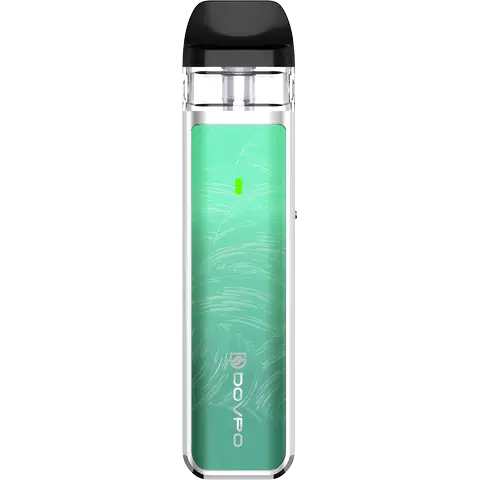 Dovpo Ayce Mini Pod Nacre Lemon Green Looking At Front On Clear Background