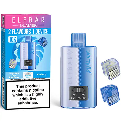 Elf Bar Dual 10k Prefilled Vape Pod Kit Blueberry Edition