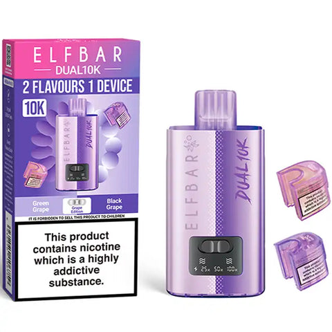 Elf Bar Dual 10k Prefilled Vape Pod Kit Grape Edition