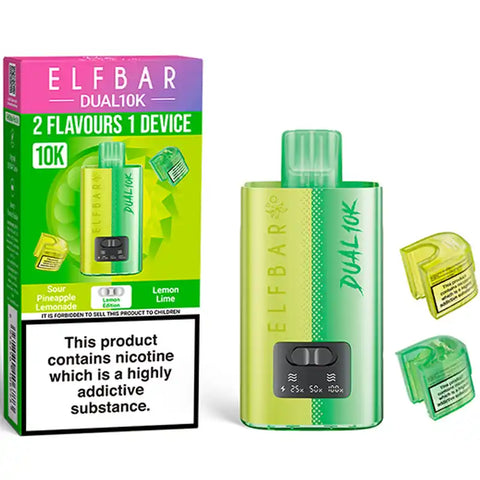 Elf Bar Dual 10k Prefilled Vape Pod Kit Lemon Edition