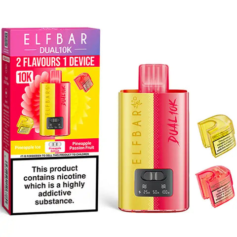 Elf Bar Dual 10k Prefilled Vape Pod Kit Pineapple Edition