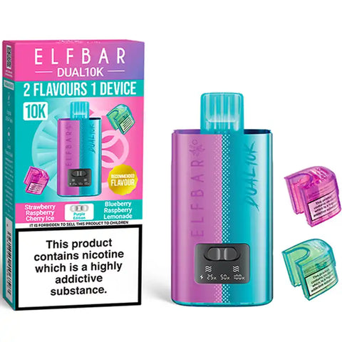 Elf Bar Dual 10k Prefilled Vape Pod Kit Purple Edition