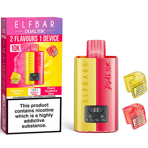 Elf Bar Dual 10k Prefilled Vape Pod Kit Raspberry Edition