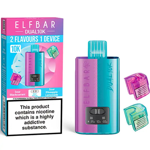 Elf Bar Dual 10k Prefilled Vape Pod Kit Sour Edition