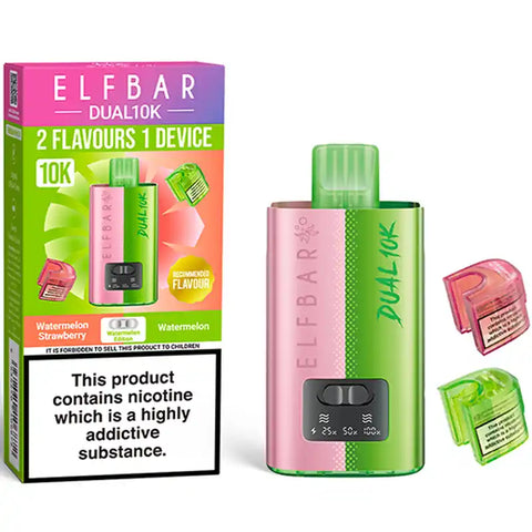 Elf Bar Dual 10k Prefilled Vape Pod Kit Watermelon Edition