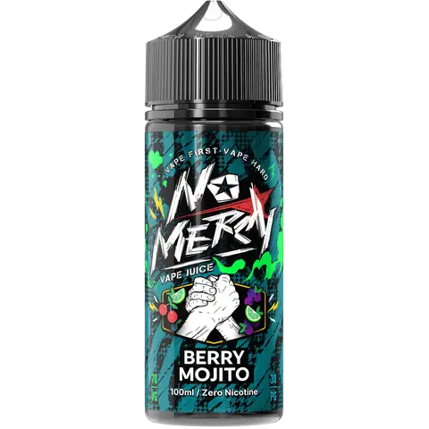 No Mercy berry mojito 100ml Vape Juice on black background