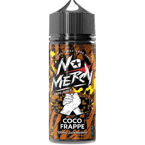 No Mercy coco frappe 100ml Vape Juice on black background