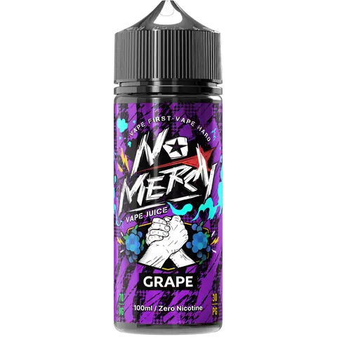 No Mercy grape 100ml Vape Juice on black background