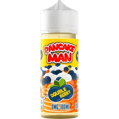 pancake man 100ml double berry bottle on a clear background