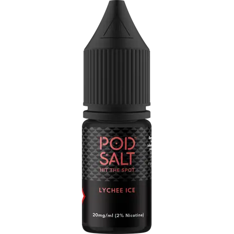 Pod Salt Core 10ml Nic Salts Lychee Ice Flavour In Clear Background