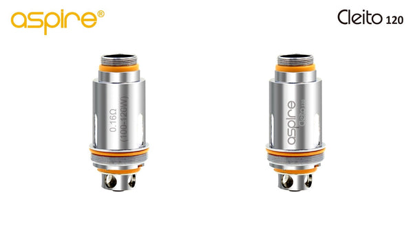 Aspire Cleito 120 Replacement Coils On White Background