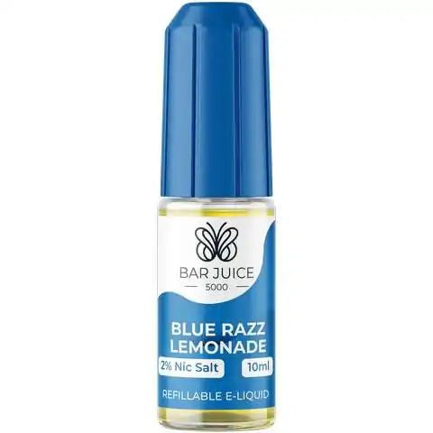 Bar Juice Nic Salt E-Liquids Blue Razz Lemonade / 10mg On White Background