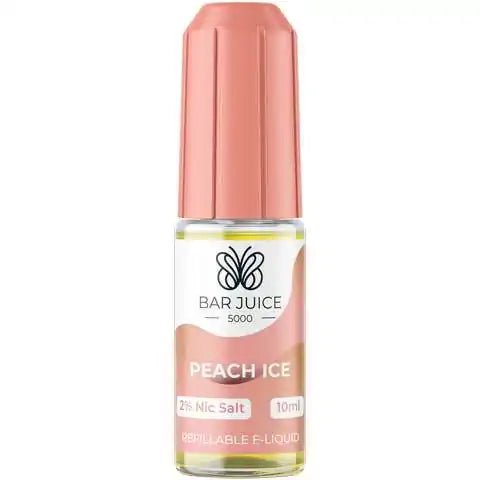 Bar Juice Nic Salt E-Liquids Peach Ice / 10mg On White Background