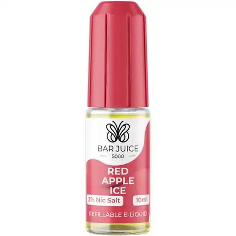Bar Juice Nic Salt E-Liquids Red Apple Ice / 10mg On White Background