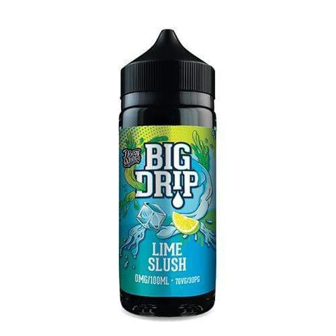 Big Drip by Doozy Vape Co 100ml Shortfill Lime Slush On White Background