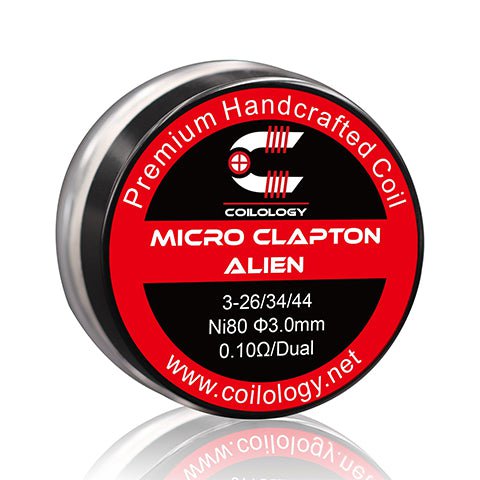 Coilology Micro Clapton Alien Coils - Ni80 0.1ohm 3mm ID