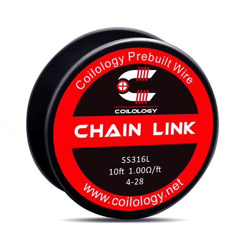 Coilology Performance DIY Resistance Wire Chainlink 4-28 SS316l On White Background