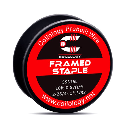 Coilology Performance DIY Resistance Wire Framed Staple 2-28/4-.1*.3/38 SS On White Background