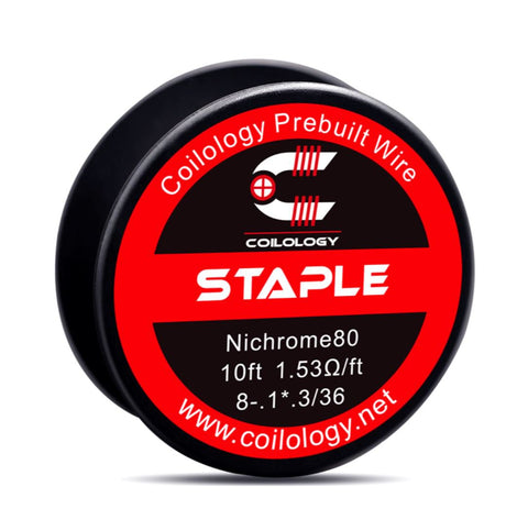Coilology Performance DIY Resistance Wire Staple 8-.1*.3/36 ni80 On White Background