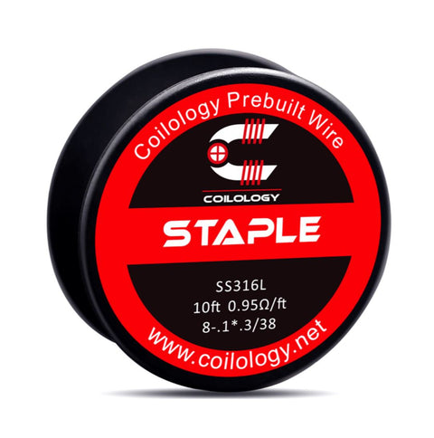 Coilology Performance DIY Resistance Wire Staple 8-.1*.3/38 SS On White Background