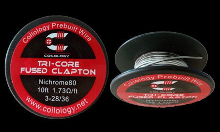 Coilology Performance DIY Resistance Wire Tri-Core Fused Clapton 3-28/36 Ni80 On White Background