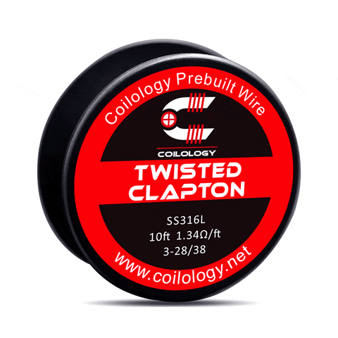 Coilology Performance DIY Resistance Wire Twisted Clapton 3-28/38 SS316l On White Background