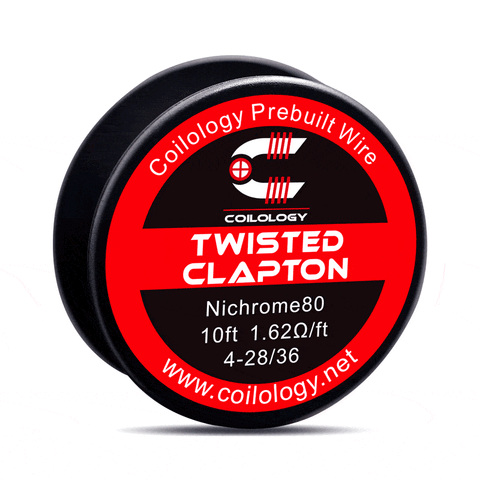 Coilology Performance DIY Resistance Wire Twisted Clapton 4-28/36 ni80 On White Background