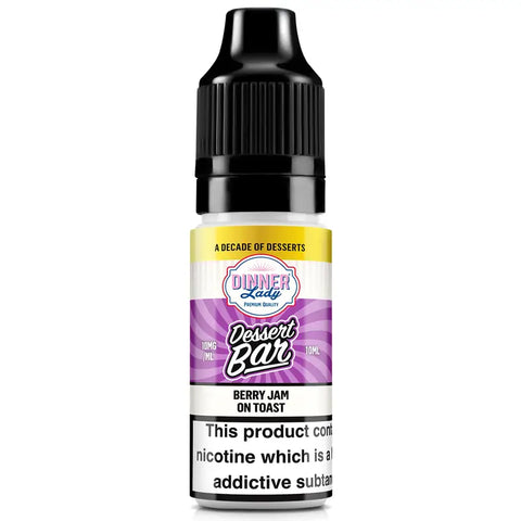Dinner Lady Desserts Bar 10ml Nic Salts Berry Jam On Toast