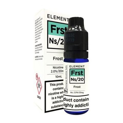 Element NS Nic Salt 10ml Juice Range Frost / 5mg On White Background