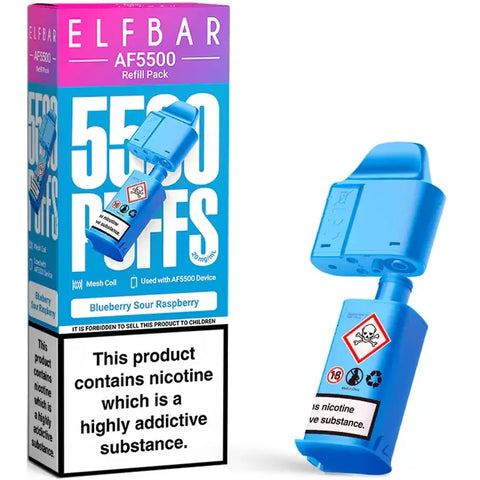 Elf Bar AF5500 Replacement Prefilled Pods Blueberry Sour Raspberry
