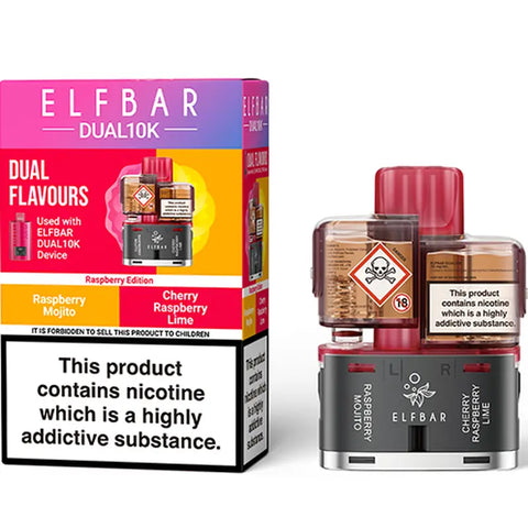 Elf Bar Dual 10k Replacement Pods Raspberry Edition
