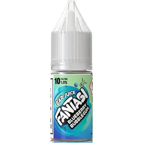Fantasi Bar Juice Salts 10ml E-Liquid Blueberry Bubblegum / 20mg On White Background