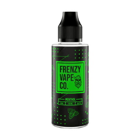 Frenzy Vape Co. 100ml Shortfill E-Liquid Menthol On White Background