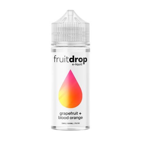 Fruit Drop 100ml Shortfill E-Liquid Grapefruit Blood Orange On White Background