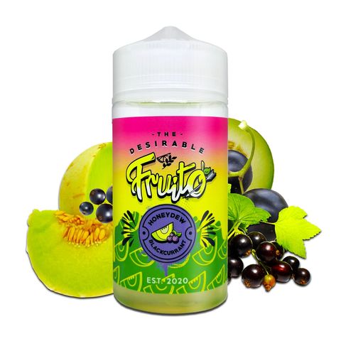 Fruito E-Liquids 200ml Shortfill Honeydew Blackcurrant On White Background