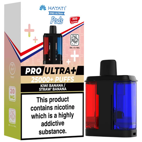 Hayati Pro Ultra Plus 25K Refill Pods Kiwi Banana Staw' Banana