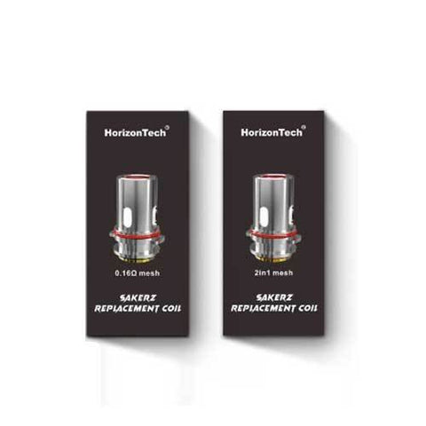 HorizonTech Sakerz Replacement Coils 2in1 Mesh 0.17ohm On White Background