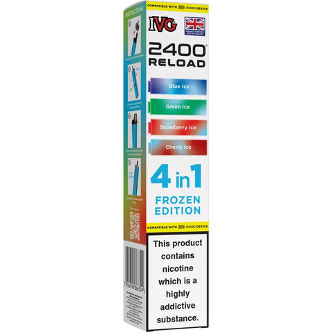 IVG 2400 Reload 4-in-1 Multi Flavour Prefilled Vape Pods Frozen Edition