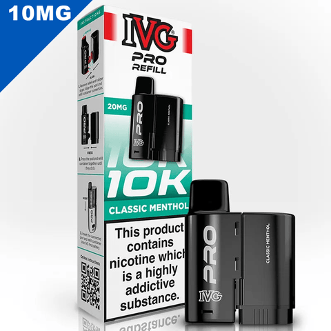 IVG Pro Prefilled Replacement Pods Classic Menthol 10mg
