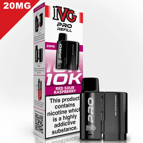 IVG Pro Prefilled Replacement Pods Red Sour Raspberry 20mg