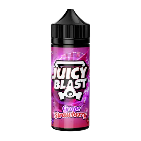 juicy blast grape strawberry 100ml on black background
