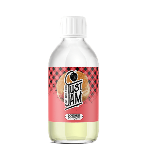 Just Jam 200ml Shortfill E-Liquids Strawberry Doughnut On White Background