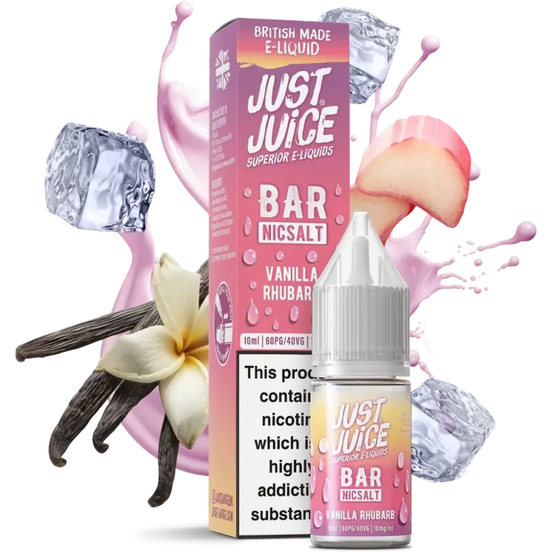 Buy Just Juice Bar Nic Salt Vanilla Rhubarb - Vaping 101 UK Buy Just Juice Bar Nic Salt Vanilla Rhubarb - Vaping 101 UK
