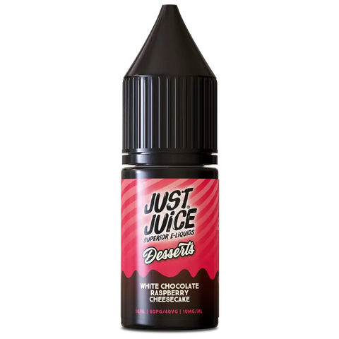 Just Juice Desserts White Chocolate Raspberry Cheesecake 10ml Nic Salts 10mg