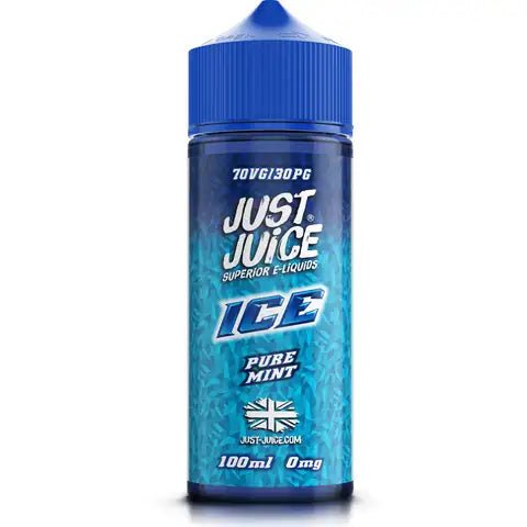 Just Juice ICE 100ml Shortfill E-Liquids Pure Mint On White Background