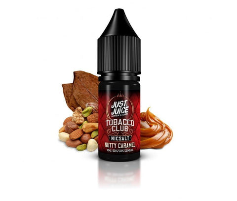 Just Juice Tobacco Club Nic Salts 5mg / Nutty Caramel On White Background