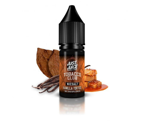 Just Juice Tobacco Club Nic Salts 5mg / Vanilla Toffee On White Background
